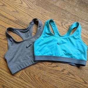 Two Nike Dri-fit Sports Bras